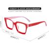 imageFEISEDY Retro Square Blue Light Blocking Reading Glasses Anti Glare Digital Eyestrain Reader B2479Red