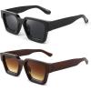 2pcs - Balck + Brown / Gradient Tea