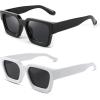 2pcs - Balck + White / Grey