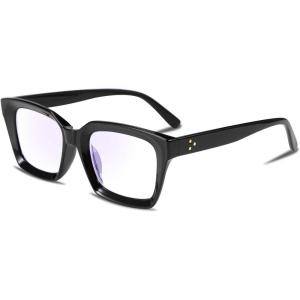 imageFEISEDY Retro Square Blue Light Blocking Reading Glasses Anti Glare Digital Eyestrain Reader B2479Black