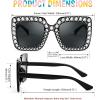 imageFEISEDY Kids Sunglasses for Girls Oversized Square Sparkling Party Sun Glasses Lightweight Fashion Shades B0053Black Frame  Grey Lens