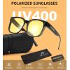 imageFEISEDY Men Women Night Vision Driving Glasses Anti Glare Fit Over Polarized Nighttime Sunglasses B0269Black Frame  Yellow Lens
