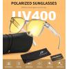 imageFEISEDY Men Women Night Vision Driving Glasses Anti Glare Fit Over Polarized Nighttime Sunglasses B0269Transparent Gray Frame  Yellow Lens