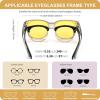 imageFEISEDY Men Women Night Vision Driving Glasses Anti Glare Fit Over Polarized Nighttime Sunglasses B0269Transparent Gray Frame  Yellow Lens