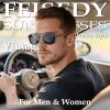 imageFEISEDY Polarized Aviator Mens Sunglasses Square Modern Women Vintage Style Acetate Frame UV400 B0191001 Transparent Grey Frame  Grey