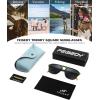 imageFEISEDY Polarized Aviator Mens Sunglasses Square Modern Women Vintage Style Acetate Frame UV400 B0191002 Transparent Green Frame  Grey