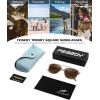 imageFEISEDY Polarized Aviator Mens Sunglasses Square Modern Women Vintage Style Acetate Frame UV400 B0191003 Light Coffee Frame  Tea