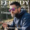 imageFEISEDY Polarized Aviator Mens Sunglasses Square Modern Women Vintage Style Acetate Frame UV400 B0191005 Mint Green Frame  Purple Mirror