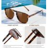 imageFEISEDY Polarized Aviator Mens Sunglasses Square Modern Women Vintage Style Acetate Frame UV400 B0191006 Leopard Frame  Tea