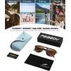 imageFEISEDY Polarized Aviator Mens Sunglasses Square Modern Women Vintage Style Acetate Frame UV400 B0191006 Leopard Frame  Tea