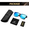 imageFEISEDY Polarized Sunglasses Fit Over Glasses Women Fit over Glasses Sunglasses for Driving UV400 Protection B0250Matte Black Frame  Blue Lens