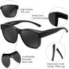 imageFEISEDY Polarized Sunglasses Fit Over Glasses Women Fit over Glasses Sunglasses for Driving UV400 Protection B0250Matte Black Frame  Grey Lens