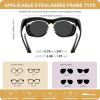 imageFEISEDY Polarized Sunglasses Fit Over Glasses Women Fit over Glasses Sunglasses for Driving UV400 Protection B0250Matte Black Frame  Grey Lens