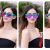 imageFEISEDY Polarized Sunglasses Fit Over Glasses Women Fit over Glasses Sunglasses for Driving UV400 Protection B0250Matte Green Frame  Purple Lens