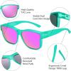 imageFEISEDY Polarized Sunglasses Fit Over Glasses Women Fit over Glasses Sunglasses for Driving UV400 Protection B0250Matte Green Frame  Purple Lens