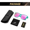imageFEISEDY Polarized Sunglasses Fit Over Glasses Women Fit over Glasses Sunglasses for Driving UV400 Protection B0250Matte Green Frame  Purple Lens