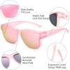 imageFEISEDY Polarized Sunglasses Fit Over Glasses Women Fit over Glasses Sunglasses for Driving UV400 Protection B0250Matte Pink Frame  Pink Lens