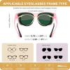 imageFEISEDY Polarized Sunglasses Fit Over Glasses Women Fit over Glasses Sunglasses for Driving UV400 Protection B0250Matte Pink Frame  Pink Lens