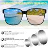 imageFEISEDY Sunglasses Fit Over Glasses Oversized Polarized Shiny for Women Sunglasses UV400 B0269Matte Black Frame  Grey Lens