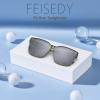 imageFEISEDY Sunglasses Fit Over Glasses Oversized Polarized Shiny for Women Sunglasses UV400 B0269Transparent Green Frame  Grey