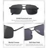 imageFEISEDY Vintage Polarized Aviator Sunglasses Men Women Classic American Gradient Lens UV400 Protection B0273Black Framed and Black Gray Lens