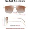 imageFEISEDY Vintage Polarized Aviator Sunglasses Men Women Classic American Gradient Lens UV400 Protection B0273Gold Framed and Gradient Brown Lens