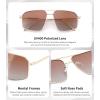 imageFEISEDY Vintage Polarized Aviator Sunglasses Men Women Classic American Gradient Lens UV400 Protection B0273Gold Framed and Gradient Brown Lens