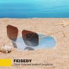 imageFEISEDY Vintage Polarized Aviator Sunglasses Men Women Classic American Gradient Lens UV400 Protection B0273Gold Framed and Gradient Brown Lens
