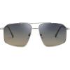 imageFEISEDY Vintage Polarized Aviator Sunglasses Men Women Classic American Gradient Lens UV400 Protection B0273Silver Framed and Blue Gray Gradient Yellow Lens
