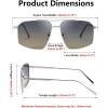imageFEISEDY Vintage Polarized Aviator Sunglasses Men Women Classic American Gradient Lens UV400 Protection B0273Silver Framed and Blue Gray Gradient Yellow Lens