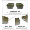 imageFEISEDY Vintage Polarized Aviator Sunglasses Men Women Classic American Gradient Lens UV400 Protection B0273Silver Framed and Gradient Green Lens