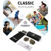 imageFEISEDY Vintage Polarized Aviator Sunglasses Men Women Classic American Gradient Lens UV400 Protection B0273Silver Framed and Gradient Green Lens