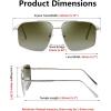 imageFEISEDY Vintage Polarized Aviator Sunglasses Men Women Classic American Gradient Lens UV400 Protection B0273Silver Framed and Gradient Green Lens