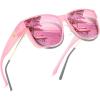 imageFEISEDY Polarized Sunglasses Fit Over Glasses Women Fit over Glasses Sunglasses for Driving UV400 Protection B0250Matte Pink Frame  Pink Lens