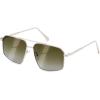 imageFEISEDY Vintage Polarized Aviator Sunglasses Men Women Classic American Gradient Lens UV400 Protection B0273Silver Framed and Gradient Green Lens
