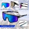 imageFEISEDY Kids Sunglasses Polarized Youth Baseball Sunglasses Sports Cycling Glasses UV400 for Boys Girls B4163Black FrameBlue Mirrored Lens
