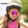 imageFEISEDY Kids Sunglasses Polarized Youth Baseball Sunglasses Sports Cycling Glasses UV400 for Boys Girls B4163Pink FramePink Mirrored Lens