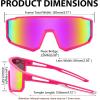 imageFEISEDY Kids Sunglasses Polarized Youth Baseball Sunglasses Sports Cycling Glasses UV400 for Boys Girls B4163Pink FramePink Mirrored Lens