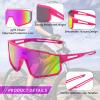 imageFEISEDY Kids Sunglasses Polarized Youth Baseball Sunglasses Sports Cycling Glasses UV400 for Boys Girls B4163Pink FramePink Mirrored Lens