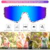 imageFEISEDY Kids Sunglasses Polarized Youth Baseball Sunglasses Sports Cycling Glasses UV400 for Boys Girls B4163White Red Black FrameBlue Mirrored Lens