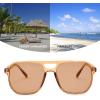 imageFEISEDY Retro Square Aviator Sunglasses Women Men 70s Vintage Trendy Plastic Frame Sun Glasses B2835003 Champagne FrameChampagne Lens
