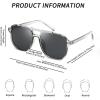 imageFEISEDY Retro Square Aviator Sunglasses Women Men 70s Vintage Trendy Plastic Frame Sun Glasses B2835016 Grey FrameBlack Grey Lens