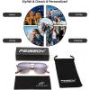 imageFEISEDY Retro Square Aviator Sunglasses Women Men 70s Vintage Trendy Plastic Frame Sun Glasses B2835017 Purple Orange FrameGradient Purple Lens
