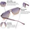 imageFEISEDY Retro Square Aviator Sunglasses Women Men 70s Vintage Trendy Plastic Frame Sun Glasses B2835017 Purple Orange FrameGradient Purple Lens