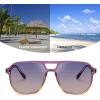 imageFEISEDY Retro Square Aviator Sunglasses Women Men 70s Vintage Trendy Plastic Frame Sun Glasses B2835017 Purple Orange FrameGradient Purple Lens