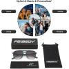 imageFEISEDY Retro Square Aviator Sunglasses Women Men 70s Vintage Trendy Plastic Frame Sun Glasses B2835022 Green Transparent FrameGradient Gray Lens