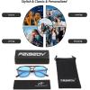imageFEISEDY Retro Square Aviator Sunglasses Women Men 70s Vintage Trendy Plastic Frame Sun Glasses B2835023 Leopard FrameBlue Lens