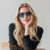imageFEISEDY Retro Square Aviator Sunglasses Women Men 70s Vintage Trendy Plastic Frame Sun Glasses B2835023 Leopard FrameBlue Lens