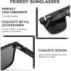 imageFEISEDY Sunglasses for Women Men Fashion Mirrored Single Lens Driving Beach Sunnies UV400 Shades B2996Black Frame  Silver Lens