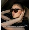 imageFEISEDY Sunglasses for Women Men Fashion Mirrored Single Lens Driving Beach Sunnies UV400 Shades B2996Leopard Frame  Tea Lens